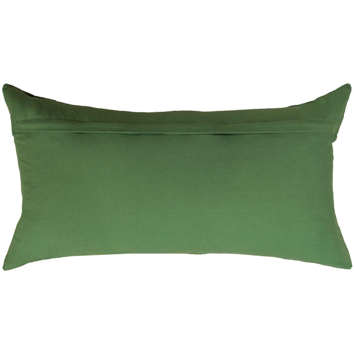 HØJLAND GREEN SOLID MODERN INDUSTRIAL THROW PILLOW