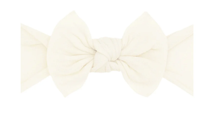 Itty Bitty Knot Soft Nylon Headband Ivory