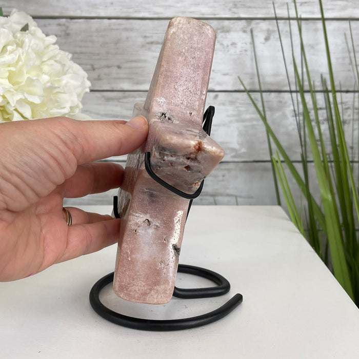 Pink Amethyst Star on a Metal Stand 7.5" Tall #5746-0014 by Brazil Gems - Brazil GemsBrazil GemsPink Amethyst Star on a Metal Stand 7.5" Tall #5746-0014 by Brazil GemsStars5746-0014