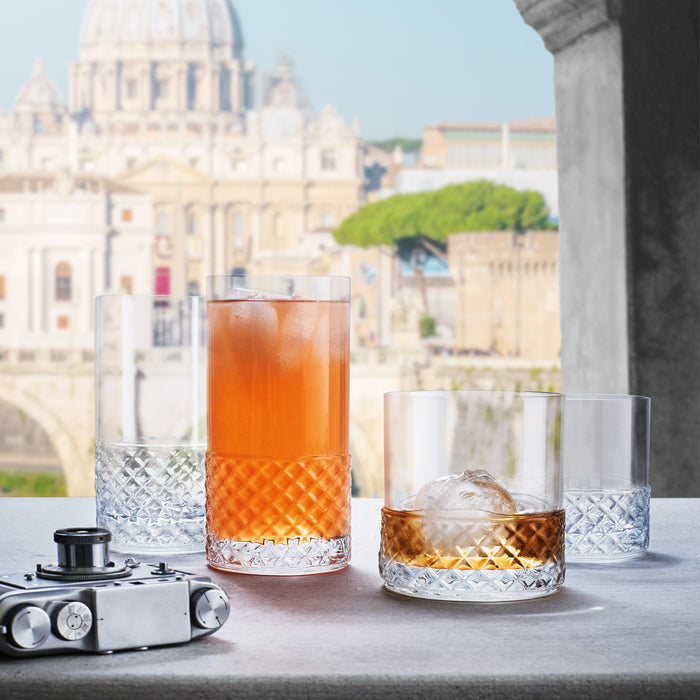 Italian Premium Drinking Glasses | 10.25oz | Roma 1960 | Set of 6 - Luigi Bormioli USA