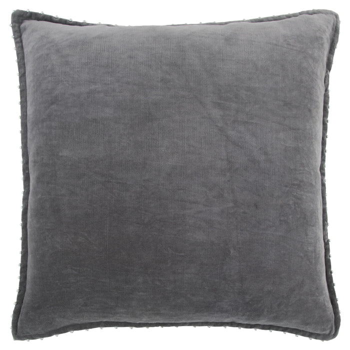 SAHL GRAY SOLID GLAM THROW PILLOW