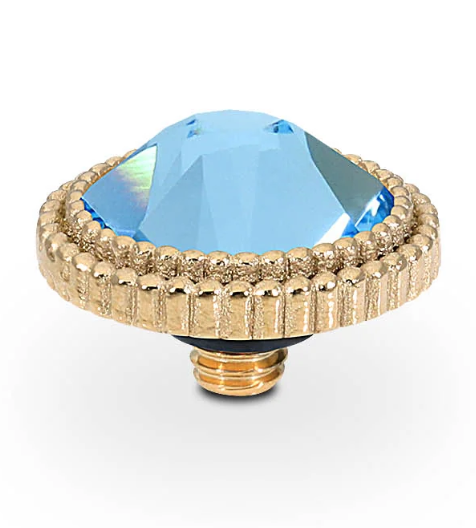 Topper Fabero Flat Gold Aquamarine