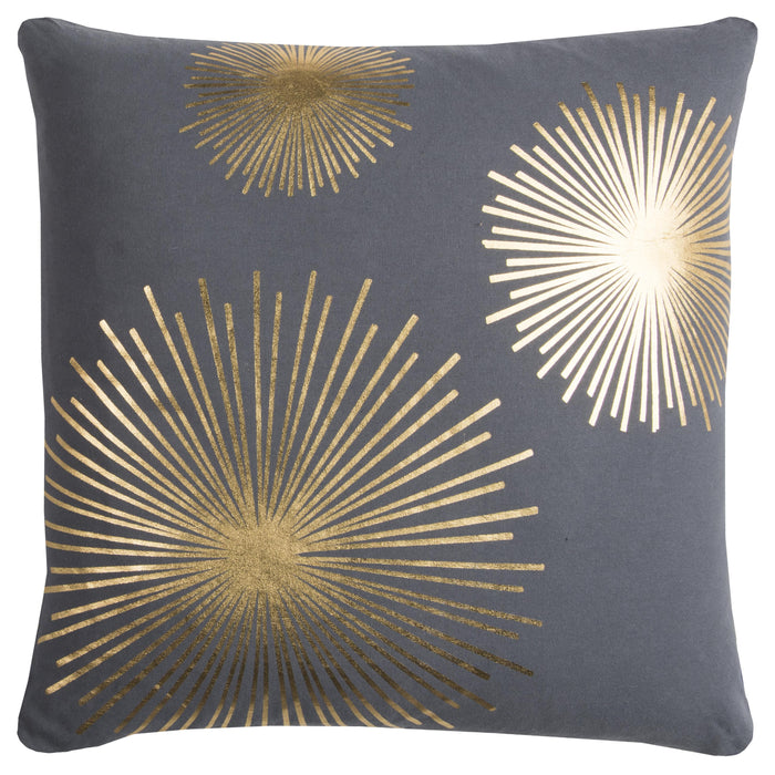 VILSTRUP GRAY STAR BURST ART DECO THROW PILLOW