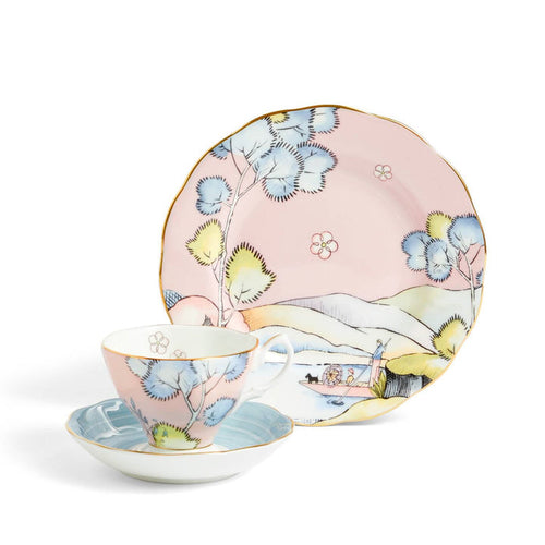 100 Years Teacup Saucer Plate, 3 Piece Set, Enchantment 1930