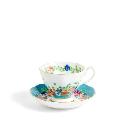 100 Years Teacup Saucer Plate, 3 Piece Set, Florence 1940