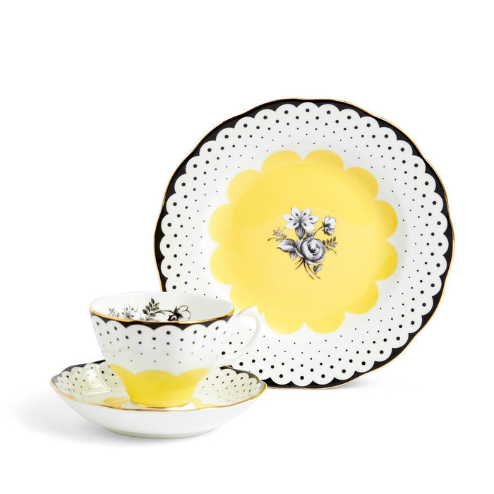 100 Years Teacup, Saucer, Plate , 3 Piece Set, Wanda 1920