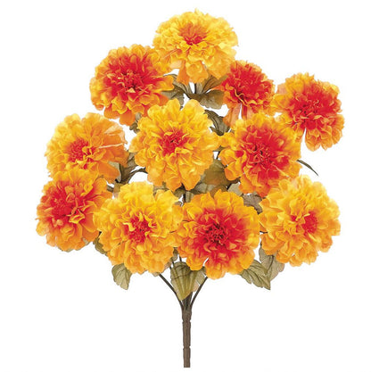 17.5'' Marigold Flower Bush ( FBM196-Orange/Yellow ) INT881