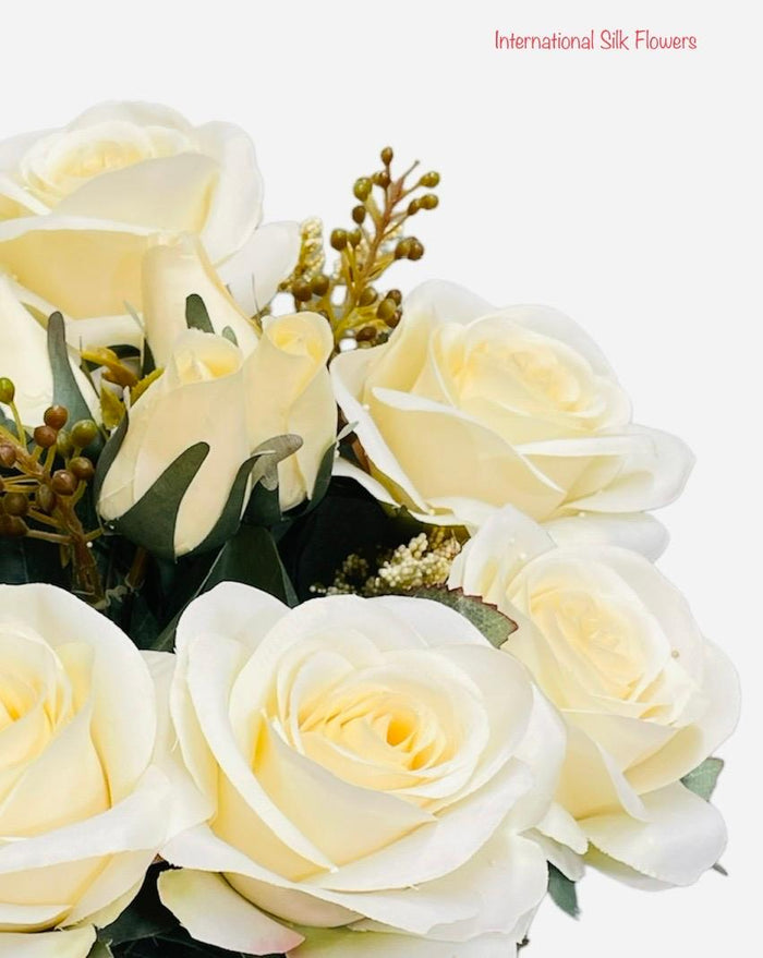 18.5'' Rose/Rose Bud/ Heather Bush ( 23653-Beige ) TY1305