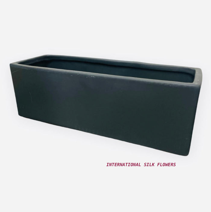 4'' LONG RECTANGLE VASE ( CBR1244-Black )