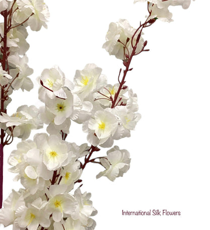 51" Faux Cream Cherry Blossom Spray ( INT009-Cream/Yellow ) SS009