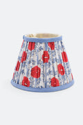 6'' Mini Pleated Lampshade —  Blockprint in Araminta Red