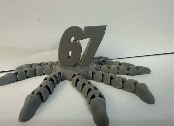 67-Topus Desk Toy – Articulated Octopus Meme Figure - UK delivery included.