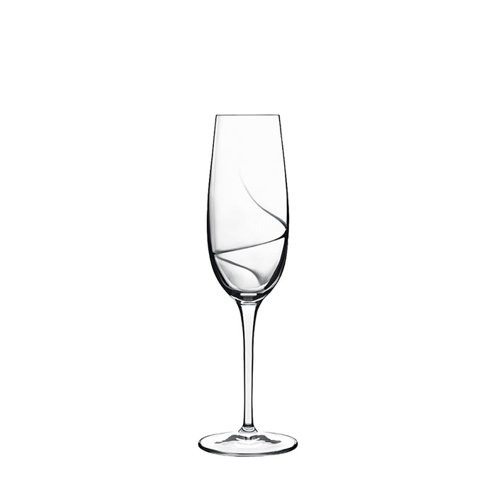 Italian Premium Champagne Glasses | 8oz | Aero | Set of 6 - Luigi Bormioli USA