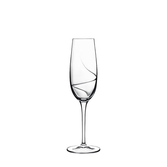 Italian Premium Champagne Glasses | 8oz | Aero | Set of 6 - Luigi Bormioli USA