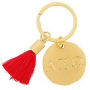 Alpha Chi Omega Gold Tassel Keychain - CLEARANCE