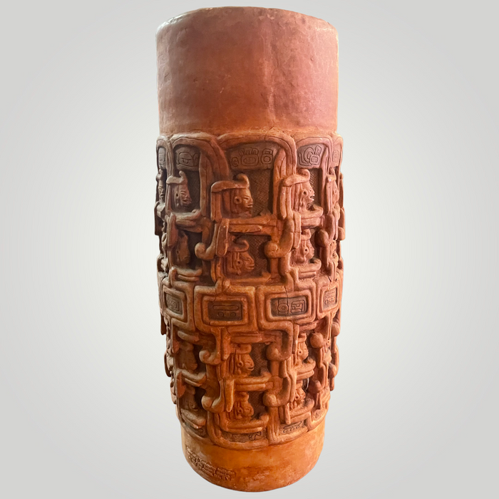 Alva Studios Mayan Vase Repro Smithsonian Institute 1954 14" MCM