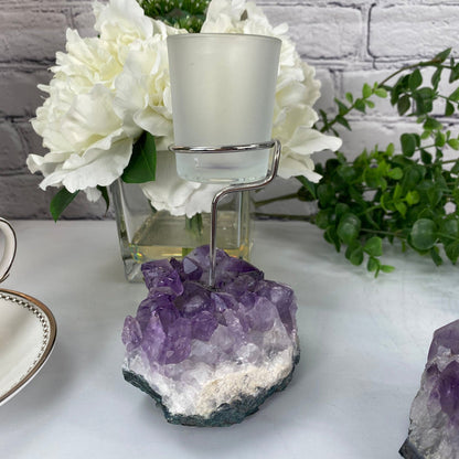 Amethyst Cluster Votive Candleholder, ~6" tall Model #5556AMTH by Brazil Gems - Brazil GemsBrazil GemsAmethyst Cluster Votive Candleholder, ~6" tall Model #5556AMTH by Brazil GemsCandleholders5556AMTH
