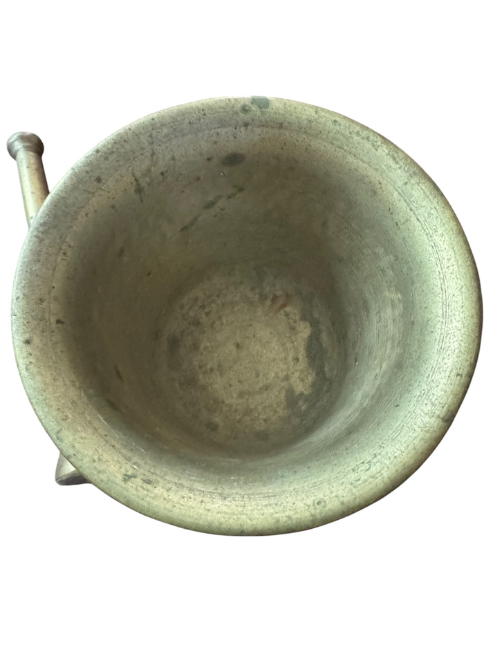 Antique Large Brass Mortar and Pestle