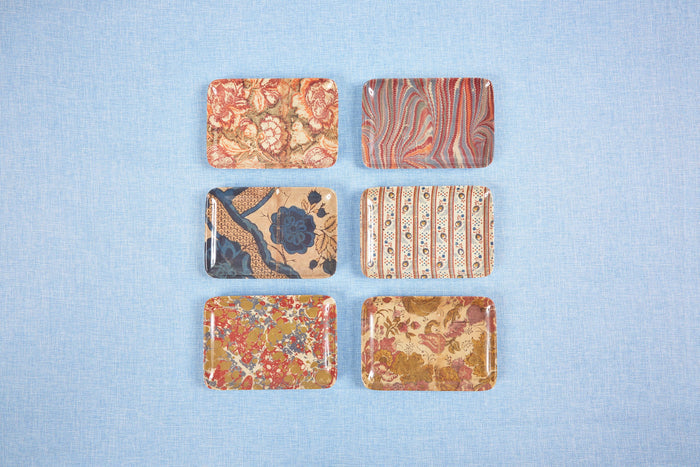 Antique Wallpaper Valet Trays, Asst