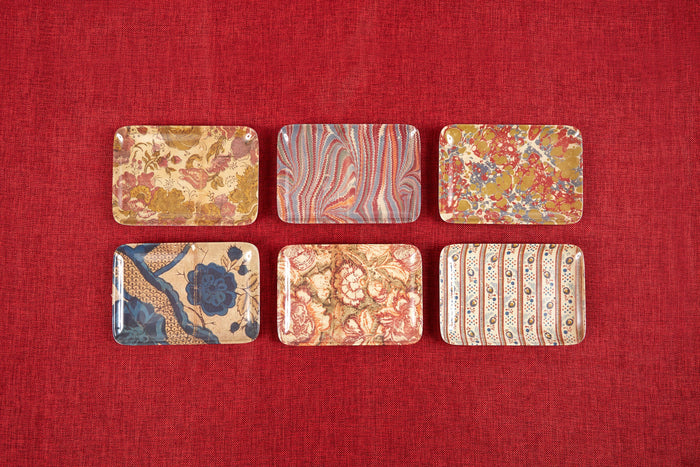 Antique Wallpaper Valet Trays, Asst