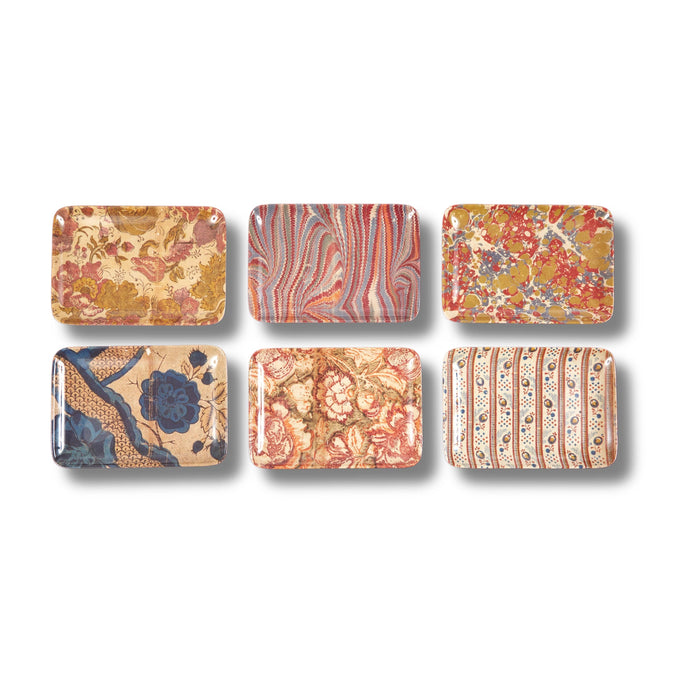 Antique Wallpaper Valet Trays, Asst