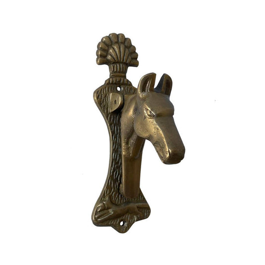 Antiqued Brass Horse Head Door Knocker Vintage Home Accents