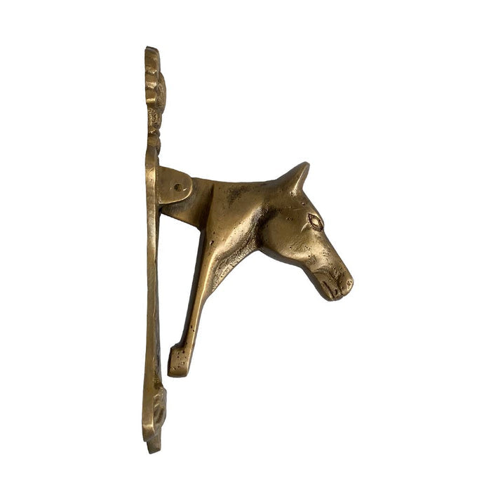 Antiqued Brass Horse Head Door Knocker Vintage Home Accents