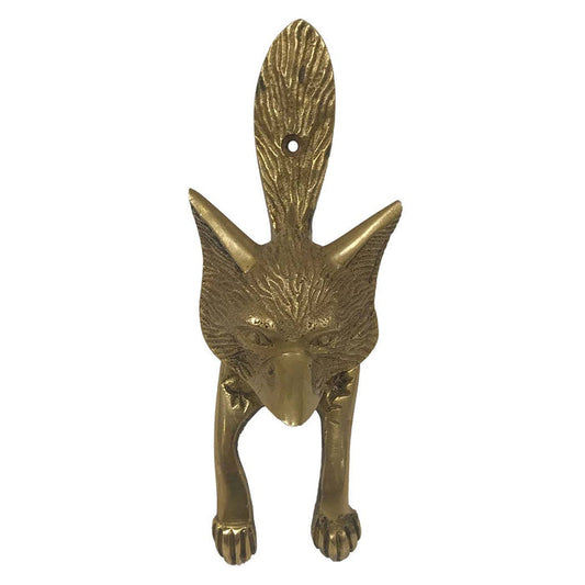 Antiqued Solid Brass Fox Door Knocker | Home accents