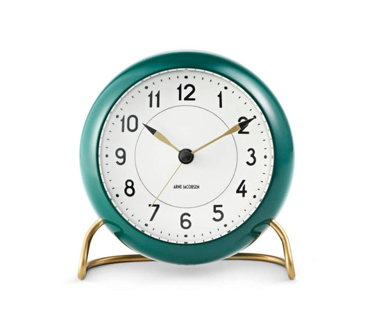 Arne Jacobsen - Station - 4.3" Dia. Table Clock w/ Alarm