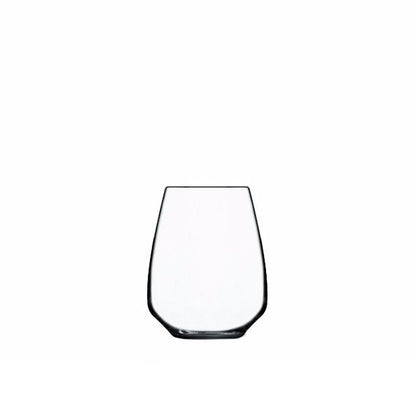 Italian Premium Riesling Stemless Wine Glasses | 14oz | Atelier | Set of 6 - Luigi Bormioli USA