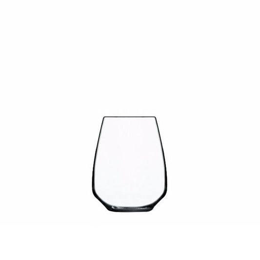 Italian Premium Riesling Stemless Wine Glasses | 14oz | Atelier | Set of 6 - Luigi Bormioli USA