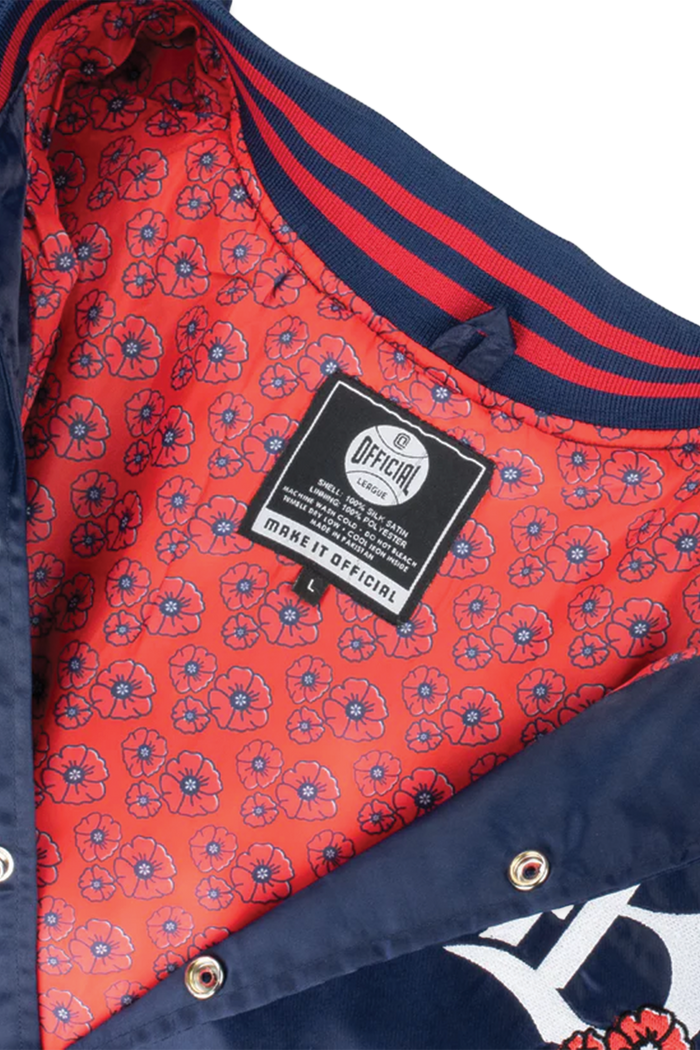 [ Bay FC ] Navy Satin Poppy Jacket