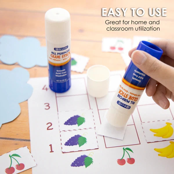 BAZIC 21g / 0.7 Oz Premium Large Glue Stick (2/Pack) Sold in 24 Units