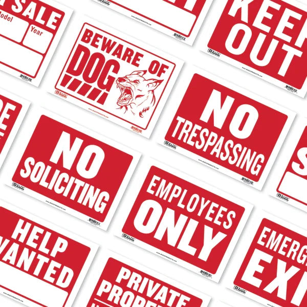 BAZIC 9" X 12" Never Mind The Dog Beware of Owner Sign Sold in 24 Units