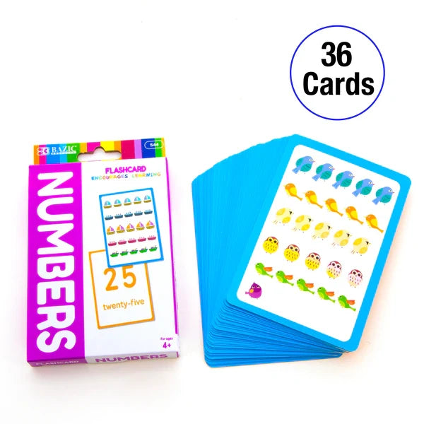 BAZIC Numbers Flash Cards (36/Pack Sold in 24 Units