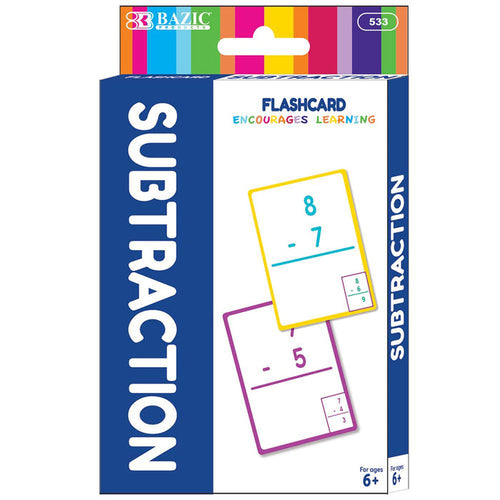 BAZIC Subtraction Flash Cards (36/Pack) Sold in 24 Units