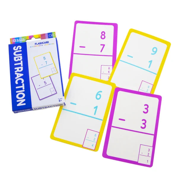 BAZIC Subtraction Flash Cards (36/Pack) Sold in 24 Units
