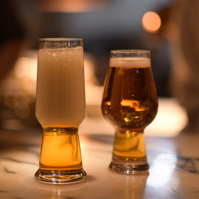 Italian Premium Pilsner Beer Glasses | 18.25oz | Birrateque | Set of 2 - Luigi Bormioli USA