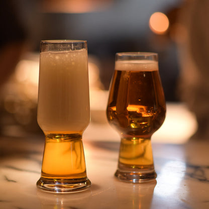 Italian Premium Pilsner Beer Glasses | 18.25oz | Birrateque | Set of 2 - Luigi Bormioli USA
