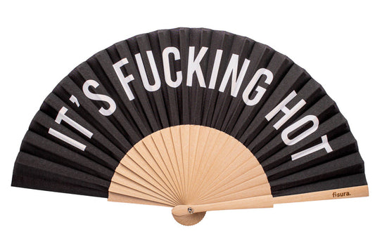 Black "Fucking Hot" Fan