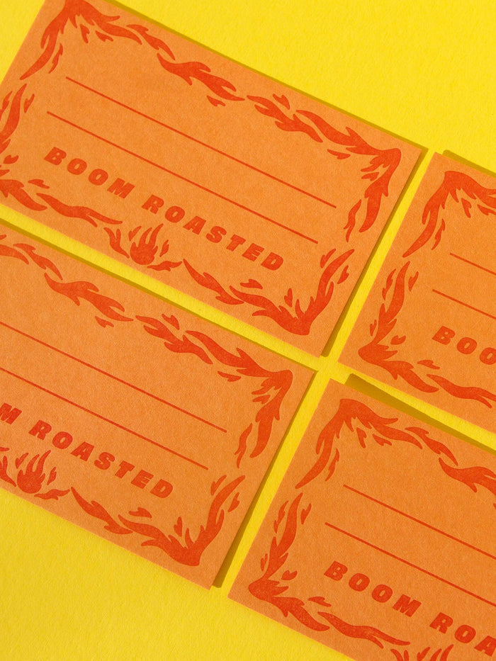 Boom Roasted Letterpress Card Pack
