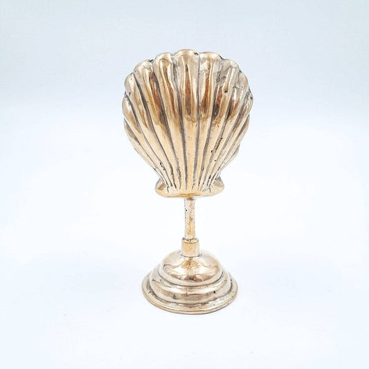 Brass Card Holder Shell 13,5 x 6,5 x 5,5 cm - Gold Color