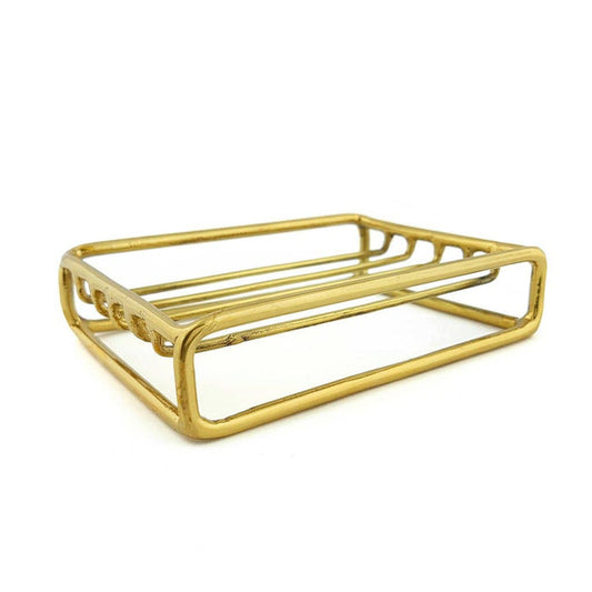 Brass Soap Disc Square 10.5 x 7.5 x  3 cm