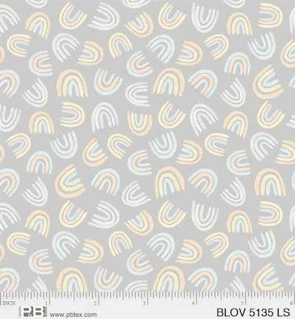 Bunny Love Gray Rainbow