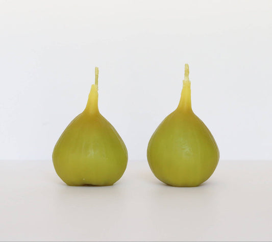 Candy Strip Green Fig Beeswax Candle