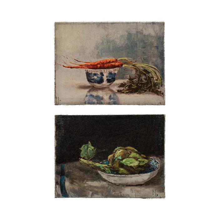 Canvas Wall Decor w/ Vegetable Still Life