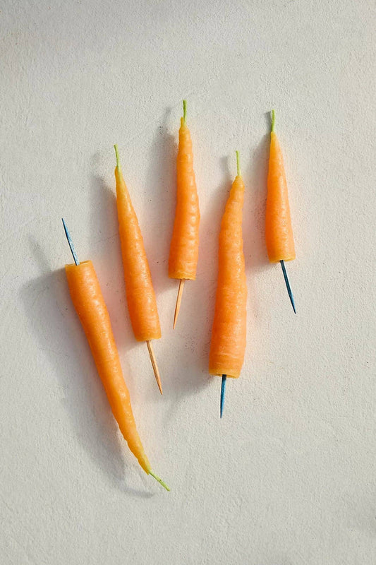 Carrot Birthday Beeswax Candles