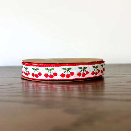 Cherry Woven Ribbon
