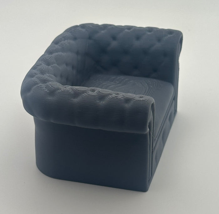 Chesterfield Sofa and Armchair Set – 1:12 Scale Dollhouse Furniture - UK delivery included.