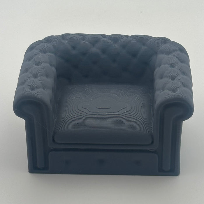 Chesterfield Sofa and Armchair Set – 1:12 Scale Dollhouse Furniture - UK delivery included.